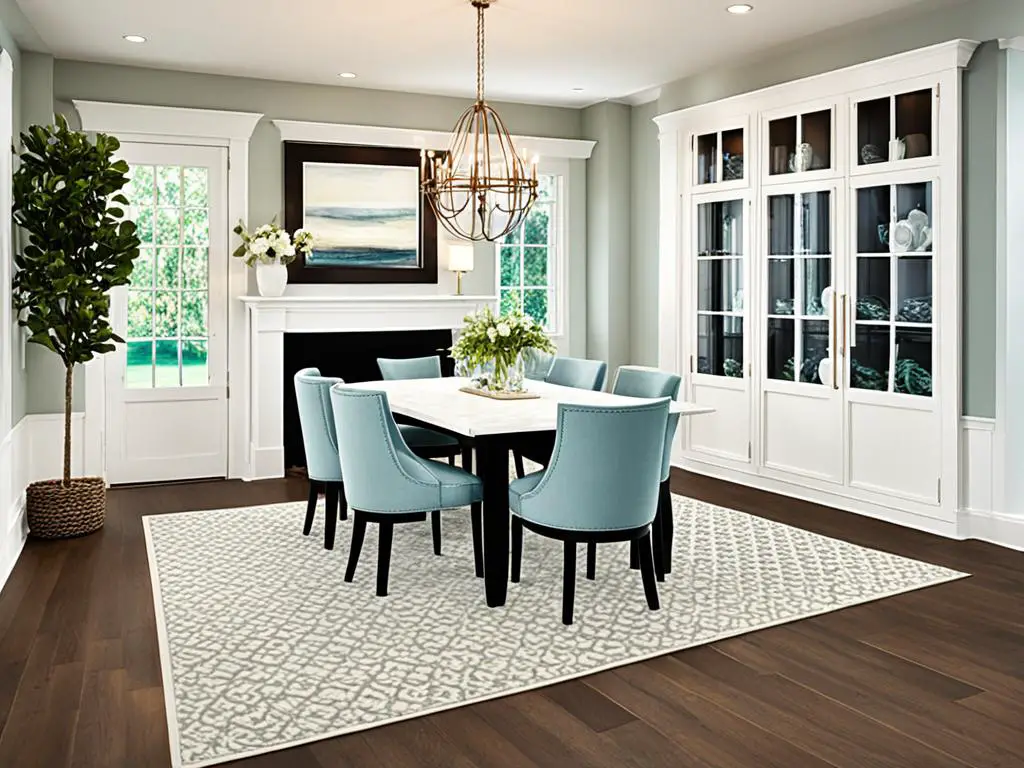matching dining room and living room rugs