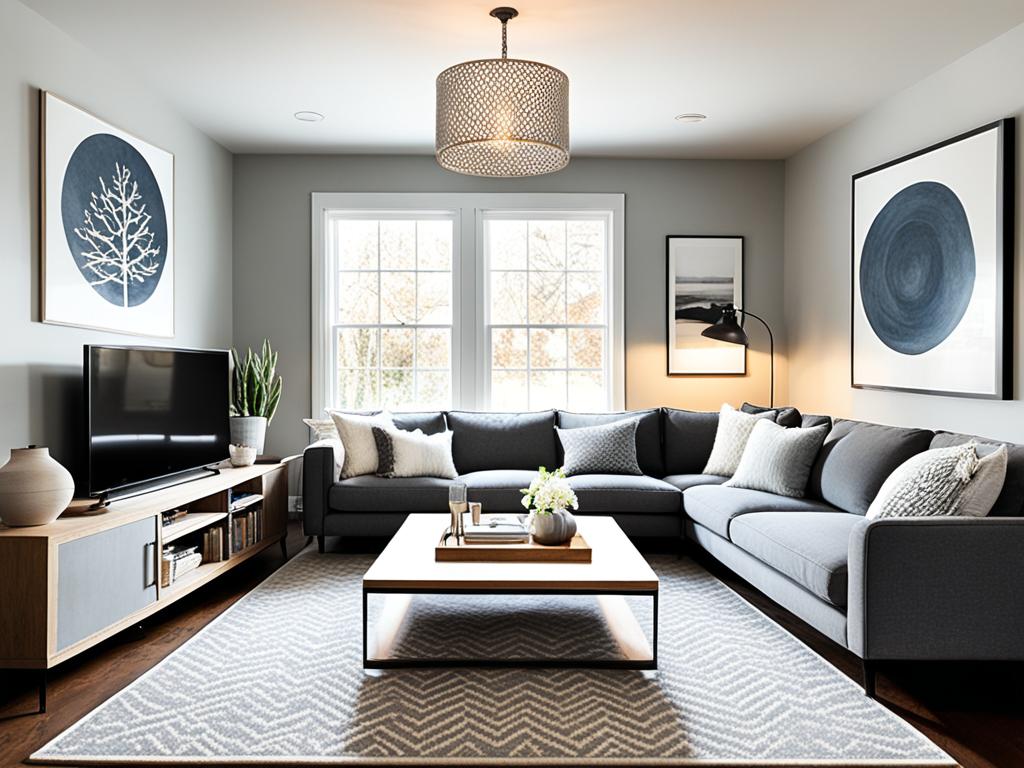 neutral rug colors with grey couch