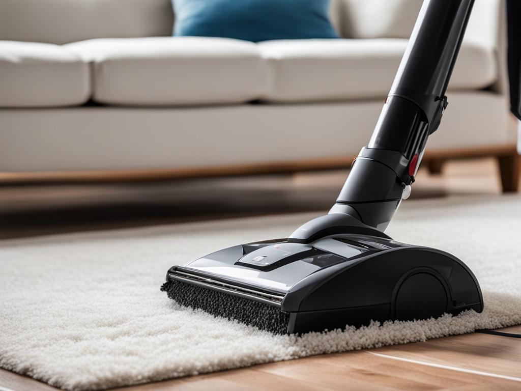 regular vacuuming for white rug maintenance