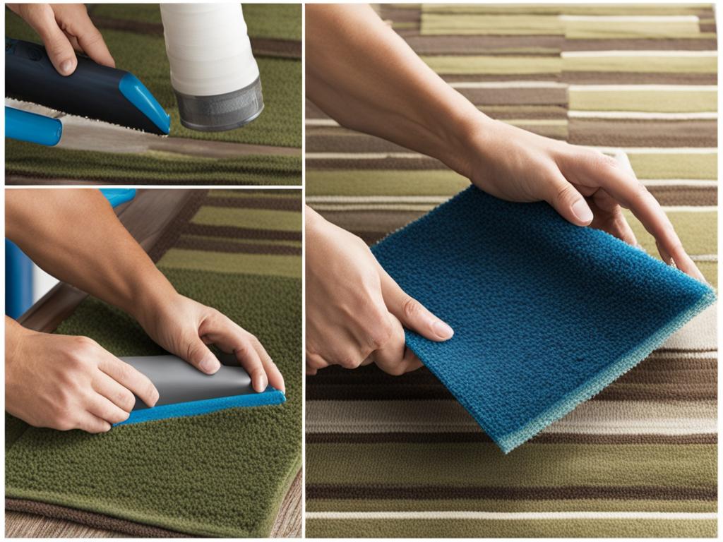 remove excess water from rug