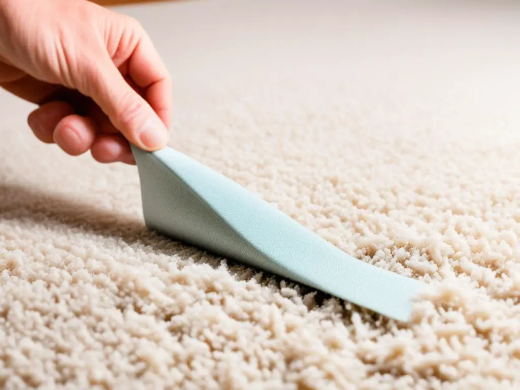 remove stickiness from carpet