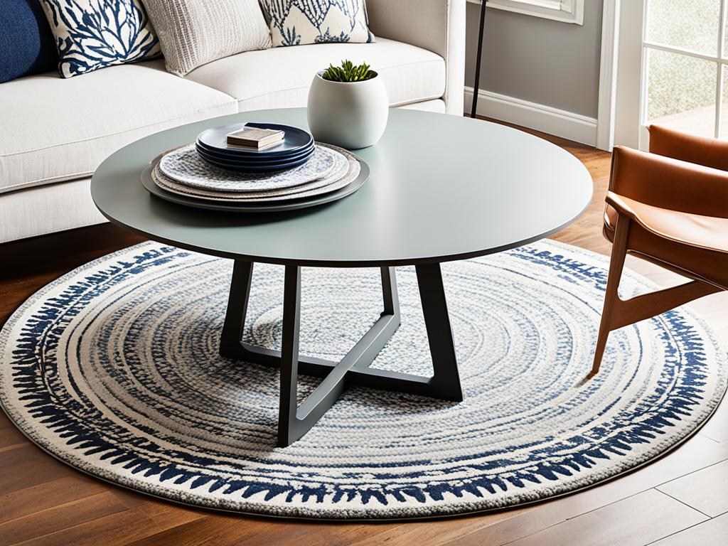 round rug size for 48 inch table
