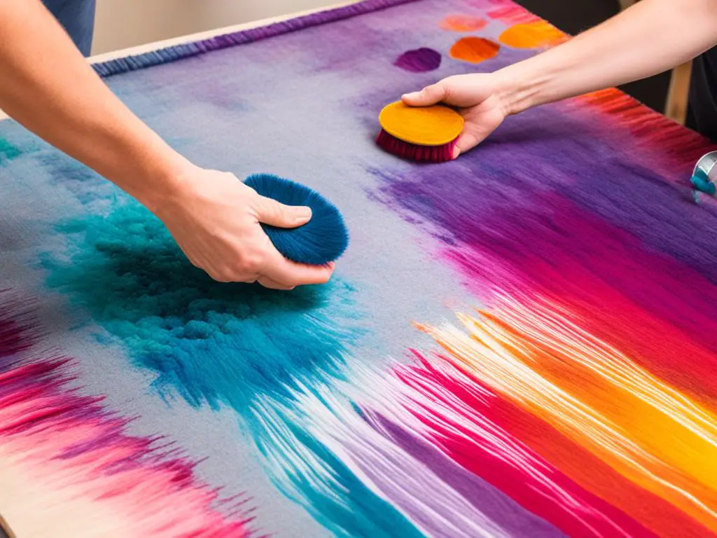 rug coloring process