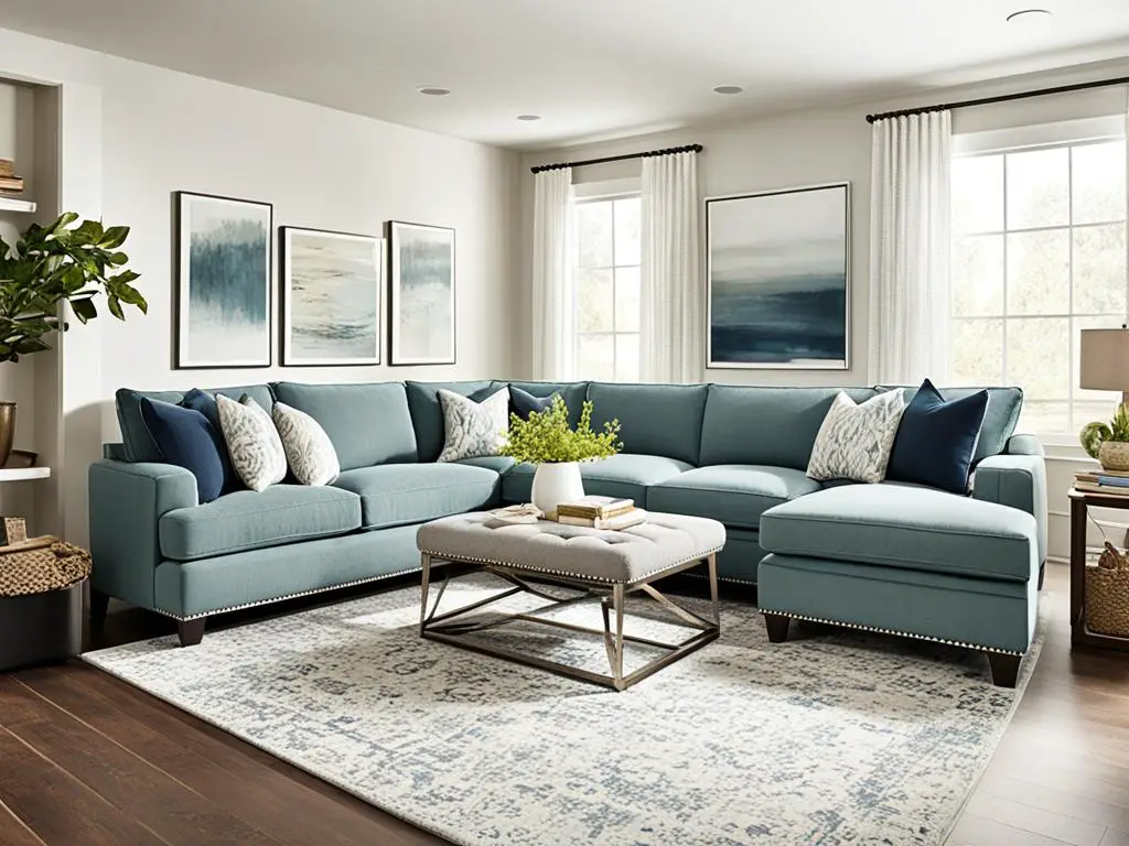 rug placement with sectional sofa
