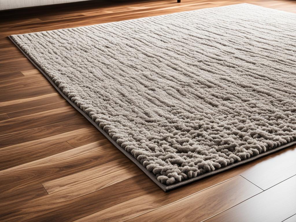 secure rug on hardwood floor