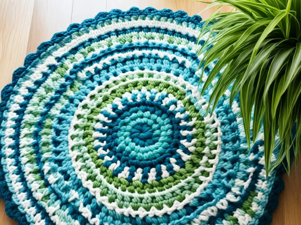 single crochet round rug