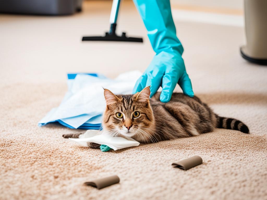 tips for getting rid of dried cat poop on carpet