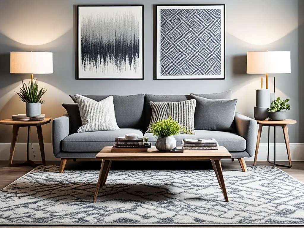 what color rug for grey couch