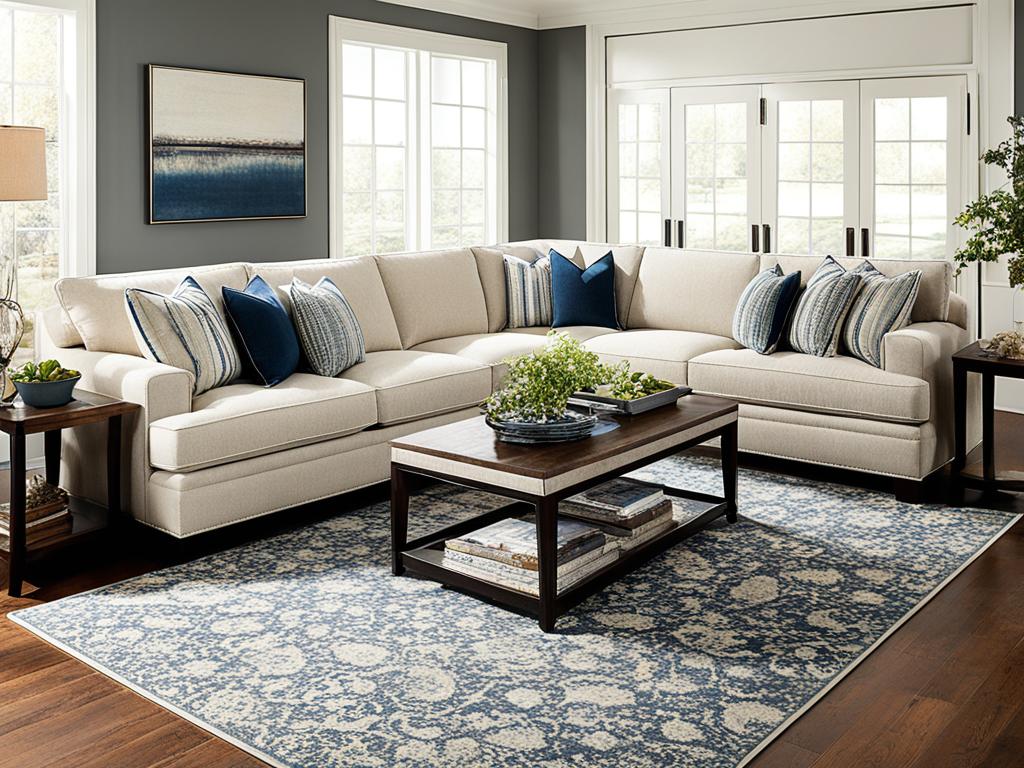 what size rug for l shaped sectional