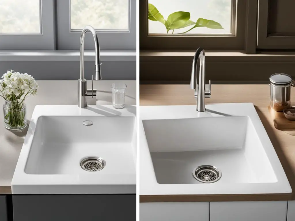 white sink vs stainless steel