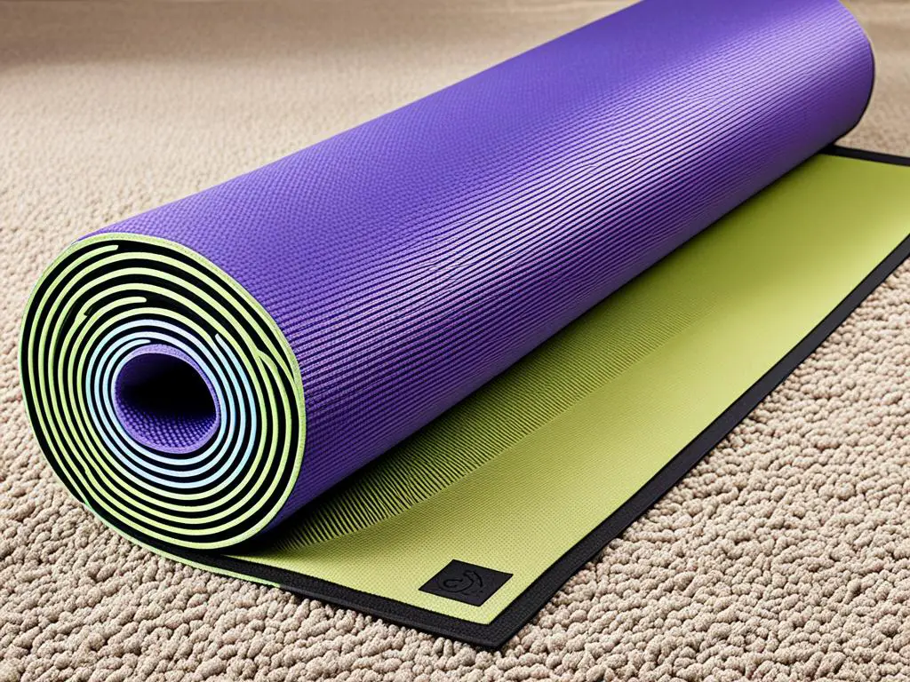 Enhance grip on yoga mat for carpet