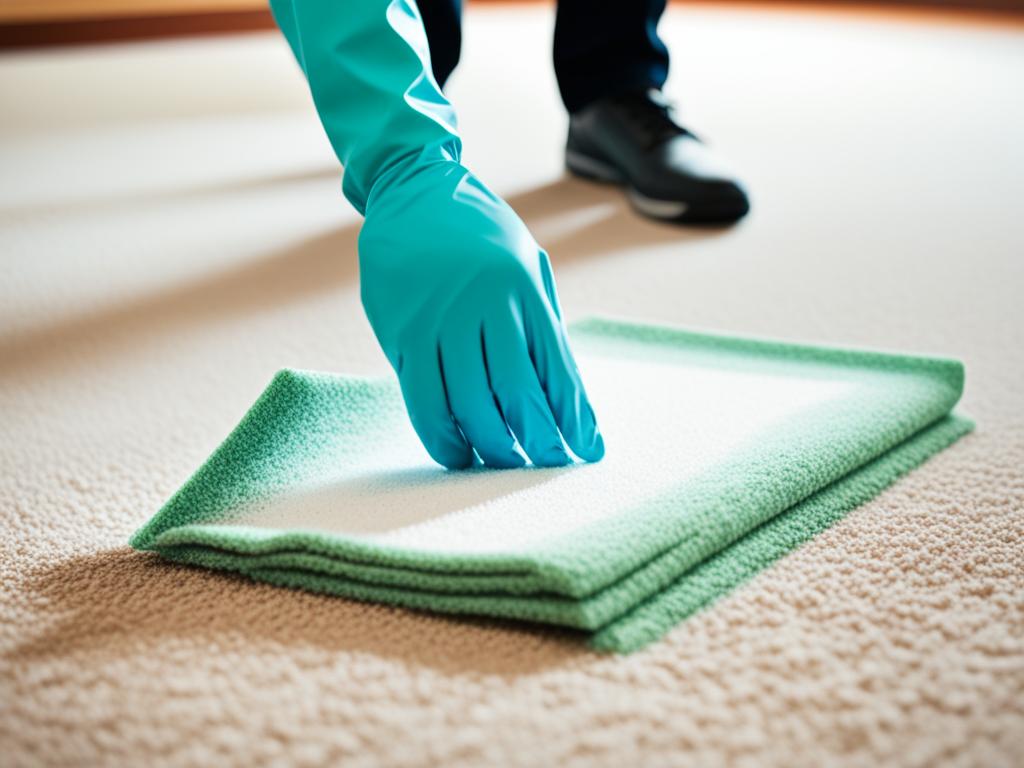 Removing detergent stains from carpet