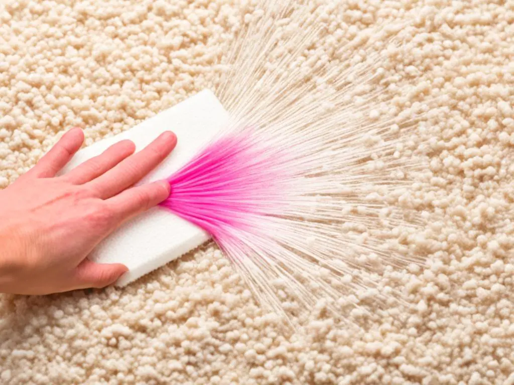 Removing gum from carpets
