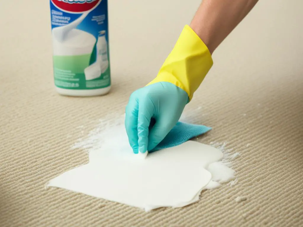 cleaning milk spills on carpet
