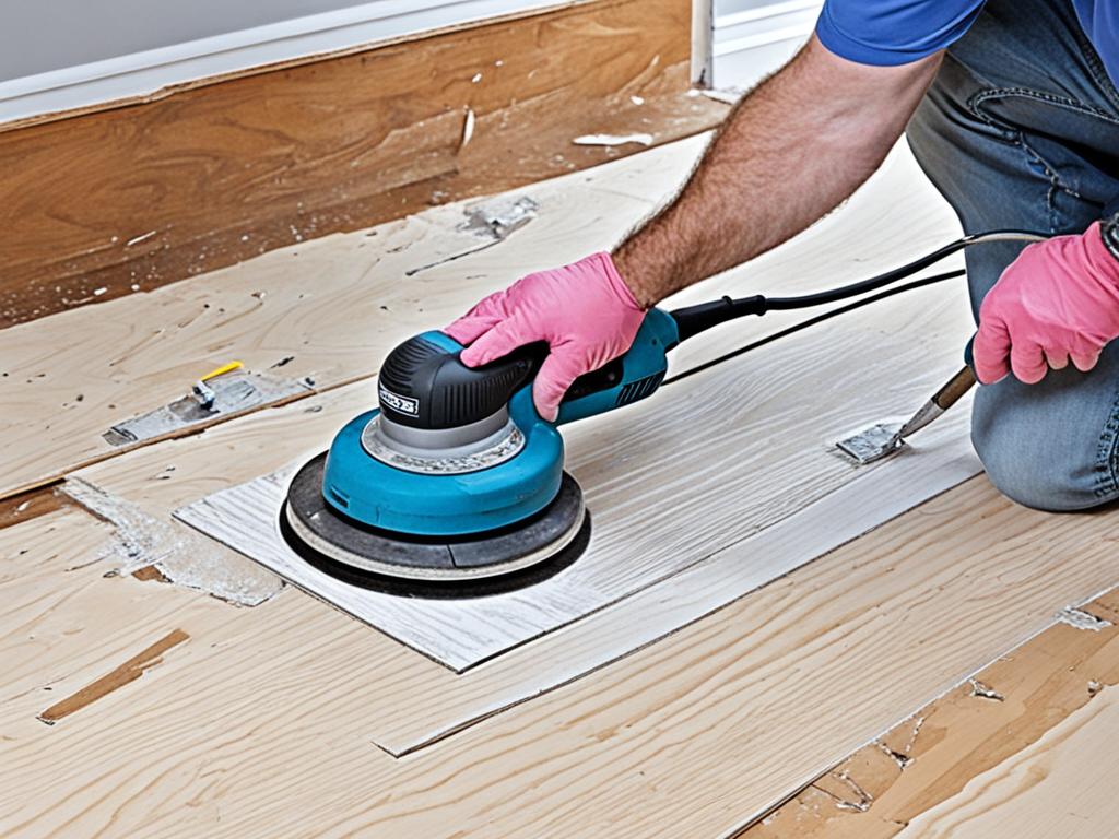 cleaning plywood subfloor