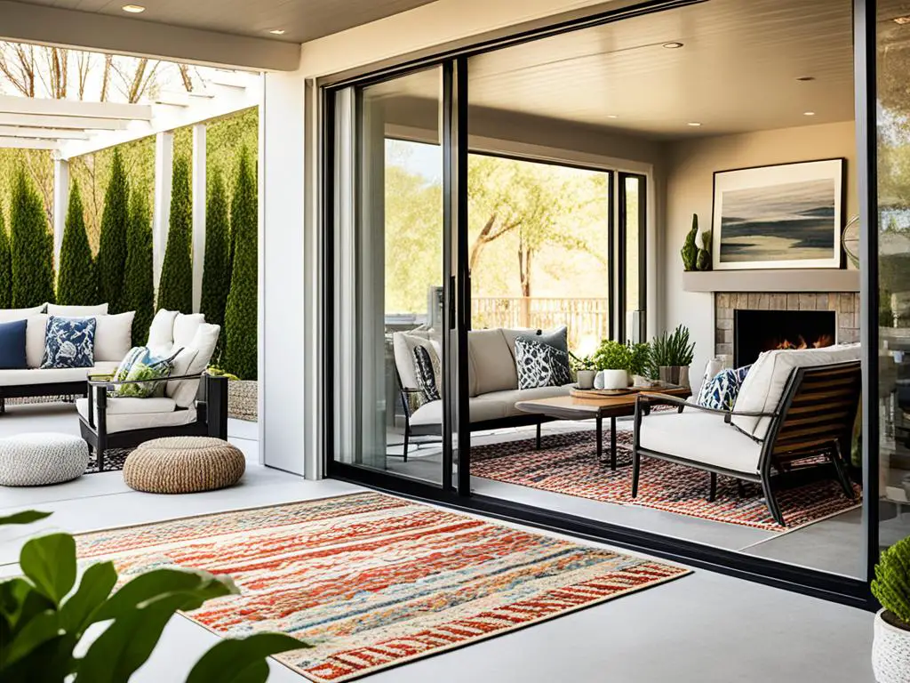 outdoor rug sizes for sliding glass doors
