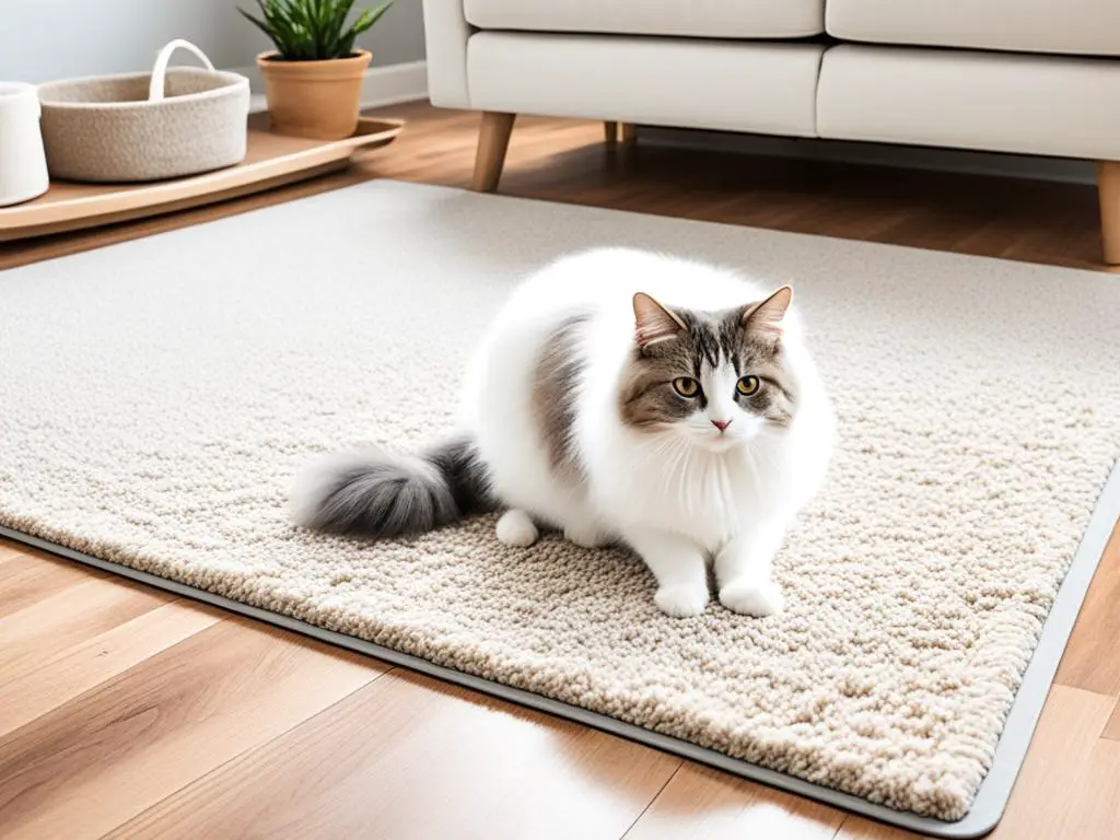 prevent cat litter from damaging carpet