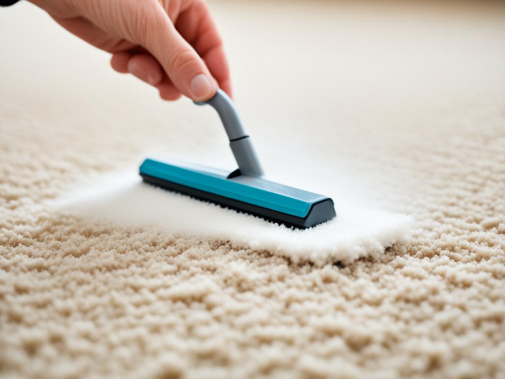 removing dry soap from carpet