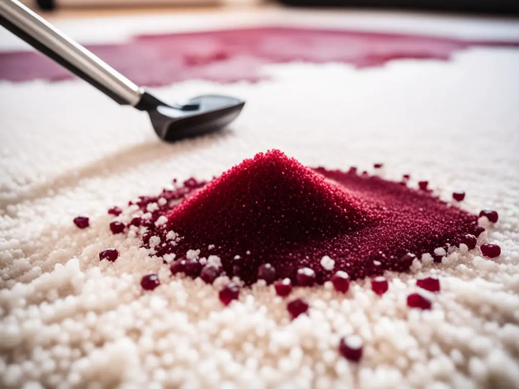 salt for removing red wine stains from wool carpet