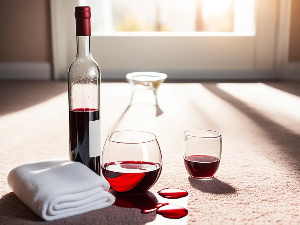 vinegar to remove red wine stains from wool carpet